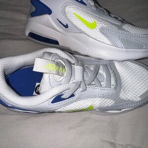 Nike Kids Sneakers - White, Blue, and Neon Yellow